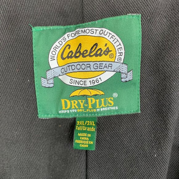 Vtg Cabelas Mens Wool Hunting Bibs 3XL Tall Gray Cargo Overalls Pants Dry Plus - Picture 9 of 15